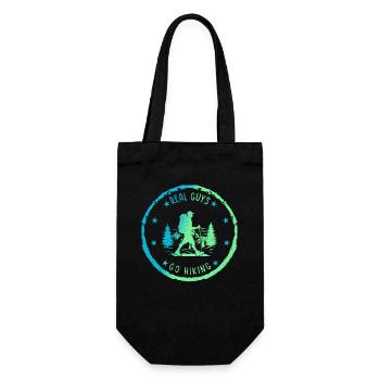 Adventure Hiking - Real guys go Hiking - Gift Bag for Bottles - black - Front