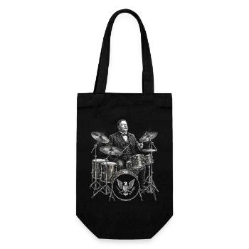 William Howard Taft plays drums - Gift Bag for Bottles - black - Front