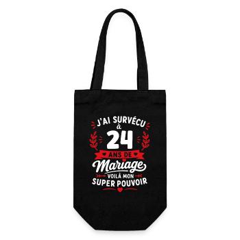 40 Ans de Mariage: Super Pouvoir - Sac à bouteille - noir - Devant