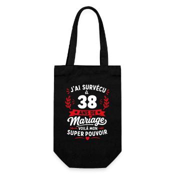 Survécu à 38 ans de mariage - Sac à bouteille - noir - Devant