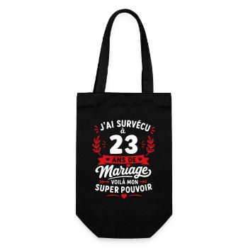 J'ai survécu à 23 ans de mariage - Sac à bouteille - noir - Devant