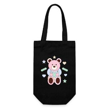 Kleiner Herzheiler - Geschenkbeutel für Flaschen - Schwarz - Vorne