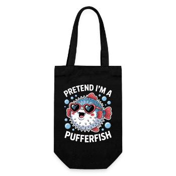 Expressions du poisson-globe : Cadeau amusant du poisson-globe - Sac à bouteille - noir - Devant
