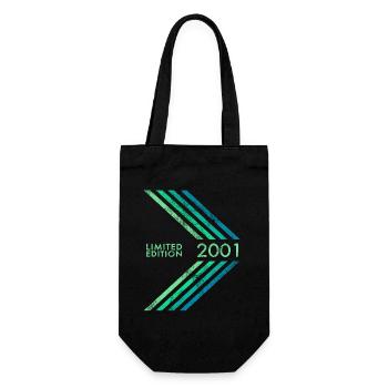 2001 Limited Edition Birthday Man Woman Sport - Gift Bag for Bottles - black - Front
