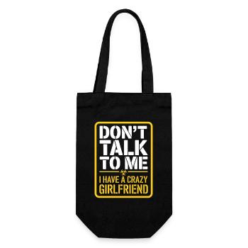 Petite amie folle Pardonne couple Petite amie folle - Sac à bouteille - noir - Devant