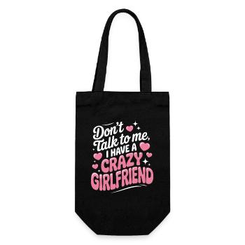 Petite amie folle Pardonne couple Petite amie folle - Sac à bouteille - noir - Devant