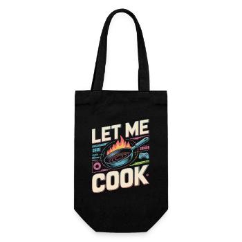 Let Me Cook Cooking Grilling Meme Grill Master Chef - Gift Bag for Bottles - black - Front