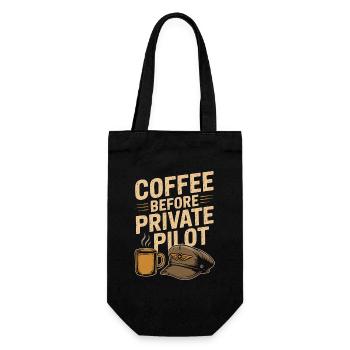 Un Café Pilote Privé Avant Un Amoureux du Café Aviation - Sac à bouteille - noir - Devant