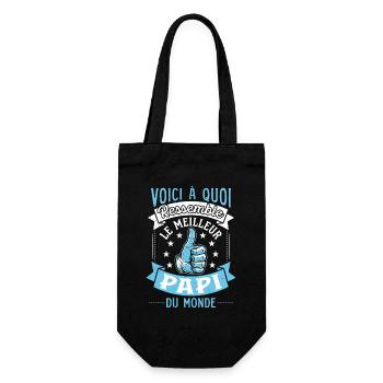 Voici le meilleur Papi du monde - Sac à bouteille - noir - Devant