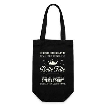 Beau Papa Merveilleuse Belle Fille Drôle - Sac à bouteille - noir - Devant