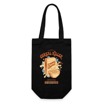 Breakfast Funny Brunch Coffee Food Bacon Pancake - Gift Bag for Bottles - black - Front