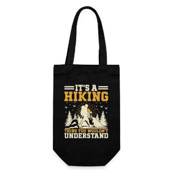 It's A Hiking thing you wouldn't understand - Mount - Gift Bag for Bottles - black - Front