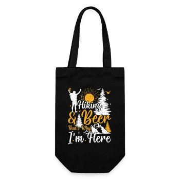 Randonnée et bière, c’est pour ça que je suis là - Randonnée drôle - Sac à bouteille - noir - Devant