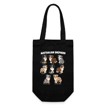 Tableau des couleurs pour les chiots Berger australien - Sac à bouteille - noir - Devant