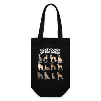 Chiens de lévrier races de chiens mignons - Sac à bouteille - noir - Devant