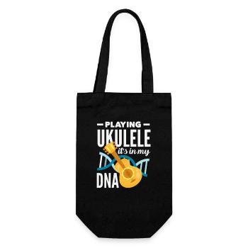 Lustiges Ukulele Designs Und Sprüche - Geschenkbeutel für Flaschen - Schwarz - Vorne