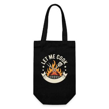 Let Me Cook Cooking Grilling Meme Grill Master Chef - Gift Bag for Bottles - black - Front