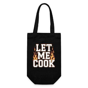 Let Me Cook Cooking Grilling Meme Grill Master Chef - Gift Bag for Bottles - black - Front