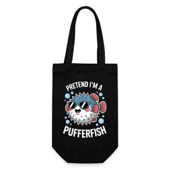 Expressions du poisson-globe : Cadeau amusant du poisson-globe - Sac à bouteille - noir - Devant