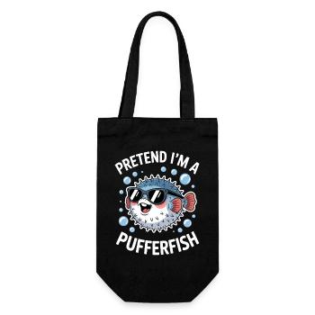 Expressions du poisson-globe : Cadeau amusant du poisson-globe - Sac à bouteille - noir - Devant