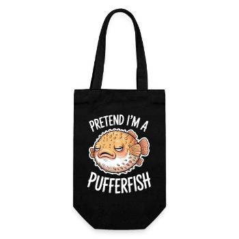 Expressions du poisson-globe : Cadeau amusant du poisson-globe - Sac à bouteille - noir - Devant