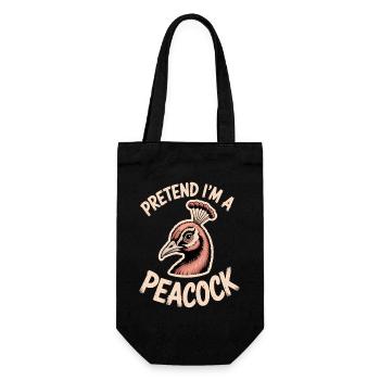 Paroles du paon Oiseau Paon Drôle de cadeau de paon - Sac à bouteille - noir - Devant