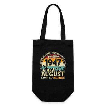 Cadeau du 79e anniversaire Mari Original 1947 août - Sac à bouteille - noir - Devant