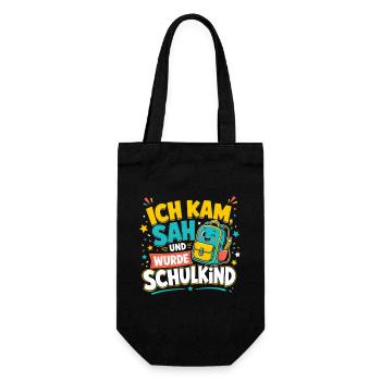 Schulkind - Geschenkbeutel für Flaschen - Schwarz - Vorne