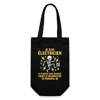 Squelette Électricien Danse Sans Musique - Sac à bouteille - noir - Devant