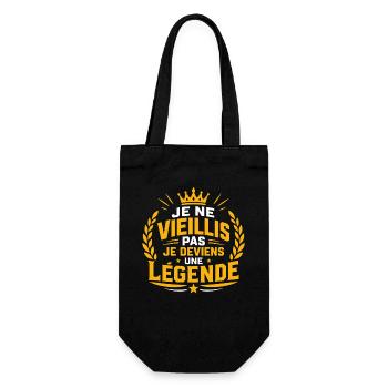 Je ne vieillis pas, je deviens une légende - Sac à bouteille - noir - Devant