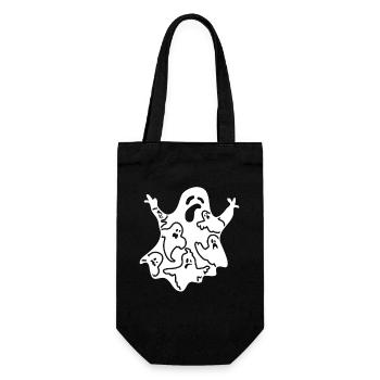 Halloween Party Ghost Funny Halloween Ghost - Geschenkbeutel für Flaschen - Schwarz - Vorne