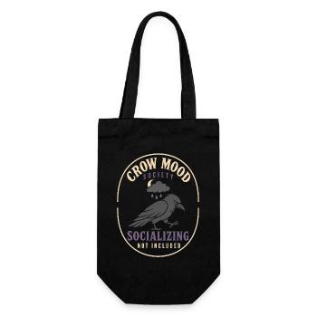 Crow Raven Funny - Gift Bag for Bottles - black - Front