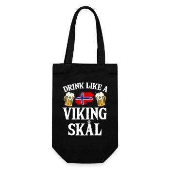 Norway Vacation Norge Fjords Scandinavian Beer Ska - Geschenkbeutel für Flaschen - Schwarz - Vorne