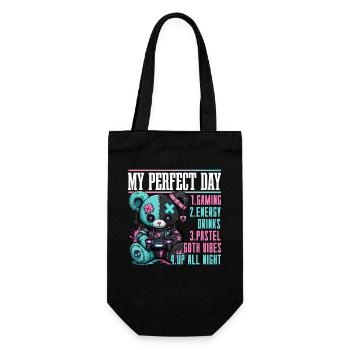 Pastel Goth Soft Goth Gaming Gamer - Geschenkbeutel für Flaschen - Schwarz - Vorne