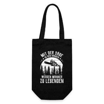 Holzfäller Legende - Geschenkbeutel für Flaschen - Schwarz - Vorne