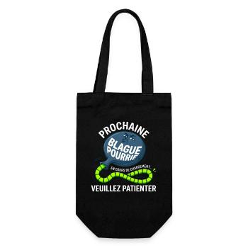 Prochaine Blague Pourrie Chargement Humour - Sac à bouteille - noir - Devant