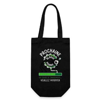 Prochaine Blague Pourrie Chargement Humour - Sac à bouteille - noir - Devant