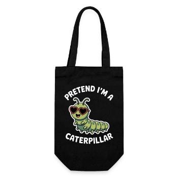 Caterpillar Sayings Caterpillar Funny Caterpillar Gift - Gift Bag for Bottles - black - Front