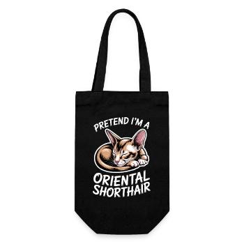 Oriental Shorthair Gift Cats Sayings - Gift Bag for Bottles - black - Front