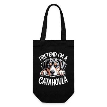 Louisiana Catahoula Leopard Dog Saying Gift - Gift Bag for Bottles - black - Front