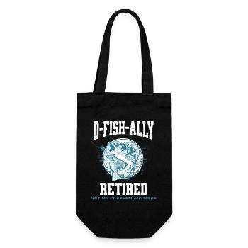 Ofishally Retired Pun - Gift Bag for Bottles - black - Front