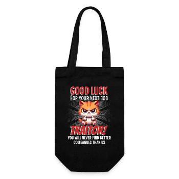 Funny Farewell Coworker - Gift Bag for Bottles - black - Front