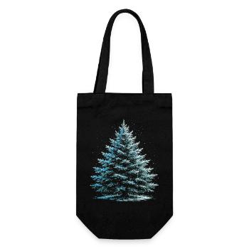 Sapin Enneiger En Hiver Arbre Hivernal  - Sac à bouteille - noir - Devant