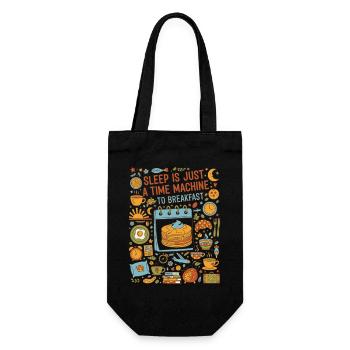 Breakfast Sleep Is Just A Time Machine - Gift Bag for Bottles - black - Front
