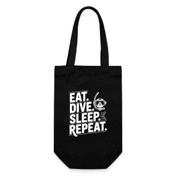 Eat. Dive. Sleep. Repeat. - Gift Bag for Bottles - black - Front