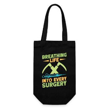 Anesthesiologist Breathing Life Anesthesia - Gift Bag for Bottles - black - Front