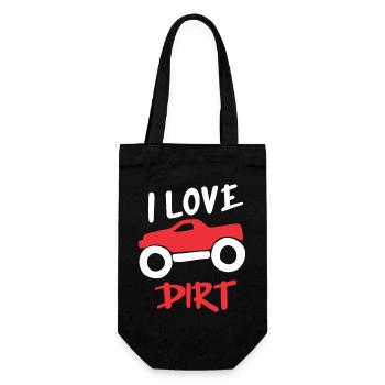 J’adore le design de camions tout-terrain en terre - Sac à bouteille - noir - Devant