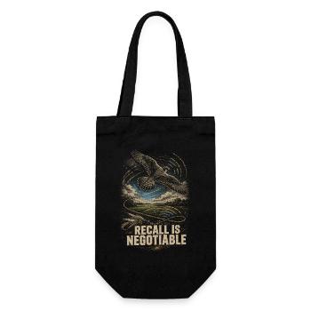 Le rappel du fauconnier est négociable - Sac à bouteille - noir - Devant