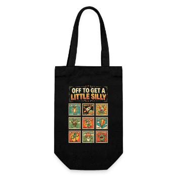 Off To Get A Little Silly - Gift Bag for Bottles - black - Front