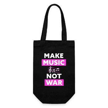 Make Music Not War - Gift Bag for Bottles - black - Front